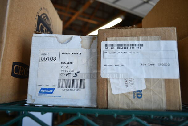 ALL ONE MONEY Tier Lot of Various Items Including Grinding Wheels, Norton 55103 Holders and Non Chlorinated Brake Parts - Image 4 of 5