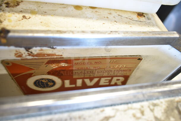 Oliver 777 Metal Commercial Floor Style Bread Loaf Slicer. 115 Volts, 1 Phase. Tested and Working! - Image 4 of 4