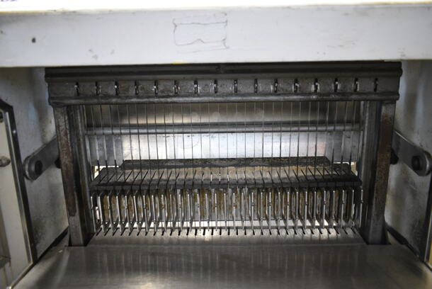 Oliver 777 Metal Commercial Floor Style Bread Loaf Slicer. 115 Volts, 1 Phase. Tested and Powers On But Parts Do Not Move - Image 2 of 4