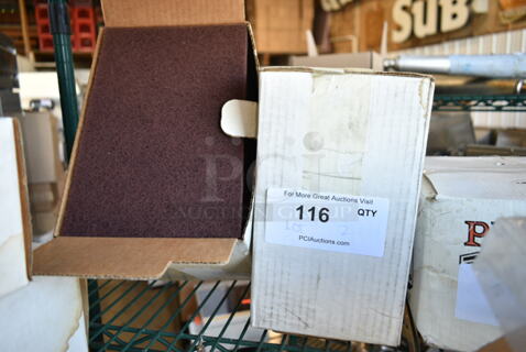 2 Boxes of BRAND NEW! Items; 20 Norton Bear-Tex 74700 General Purpose Pads and 4 Norton 31460 5" Self Stick Disc Roll. 2 Times Your Bid!