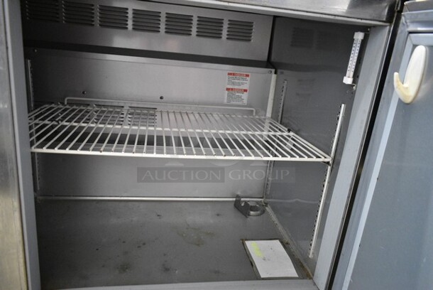 Beverage Air UCR60AHC Stainless Steel Commercial 2 Door Undercounter Cooler on Commercial Casters. 115 Volts, 1 Phase. Tested and Working! - Image 3 of 5