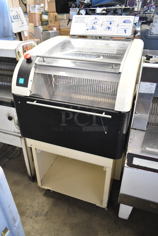 Oliver 938-N Metal Commercial Floor Style Bread Loaf Slicer. 115 Volts, 1 Phase. Tested and Working! - Image 1 of 6
