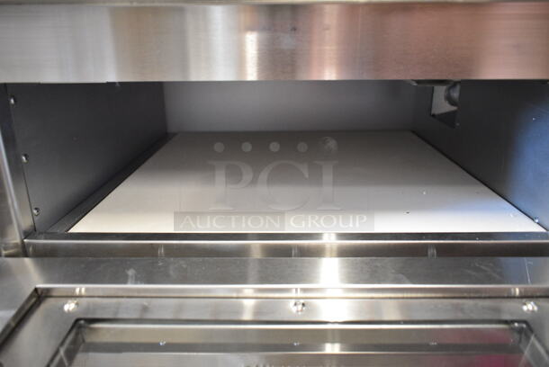 BRAND NEW SCRATCH AND DENT! 2023 Crosson CPO-320 Stainless Steel Commercial Countertop Electric Powered 2 Deck Pizza Oven w/ Cooking Stones. 120 Volts, 1 Phase. Tested and Working! - Image 3 of 6