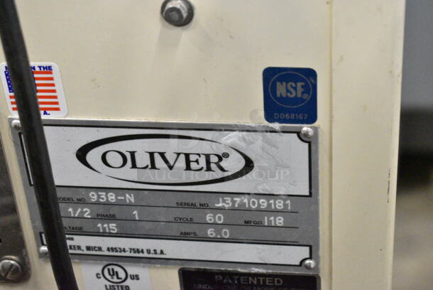Oliver 938-N Metal Commercial Floor Style Bread Loaf Slicer. 115 Volts, 1 Phase. Tested and Working! - Image 6 of 6