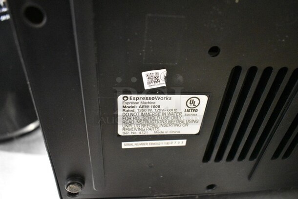 IN ORIGINAL BOX! EspressoWorks AEW-1000 All-In-One Espresso Machine with Milk Frother. 120 Volts, 1 Phase.  - Image 7 of 7