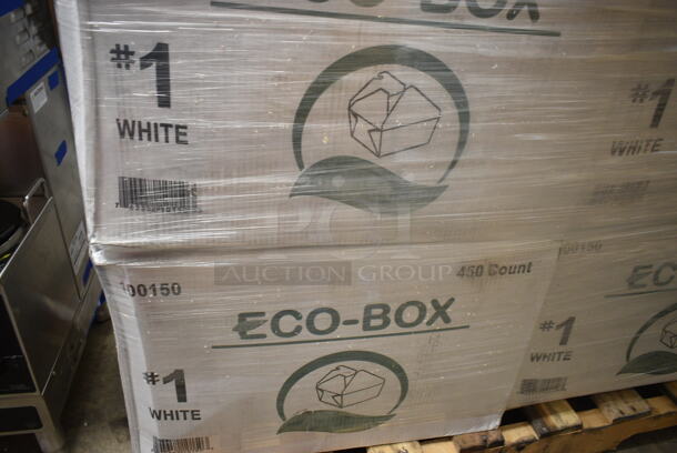 PALLET LOT of 20 BRAND NEW Boxes Including 245CPB16WHT White Corrugated Pizza Box, 500L1020B Choice Black Hot Paper Cup Travel Lid for 10-24 oz. Standard Cups and 8 oz. Squat Cups - 1000/Case, Solo 626NSL Prima PET Plastic Cold Cup Strawless Lid - 1000/Case, 6 Boxes 100150 Eco-Box Containers. 20 Times Your Bid! - Image 6 of 10