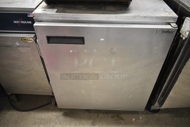 2017 Delfield 406CAP Stainless Steel Commercial Single Door Undercounter Cooler. 115 Volts, 1 Phase. Tested and Does Not Power On - Image 1 of 4