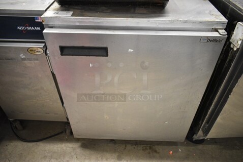 2017 Delfield 406CAP Stainless Steel Commercial Single Door Undercounter Cooler. 115 Volts, 1 Phase. Tested and Does Not Power On