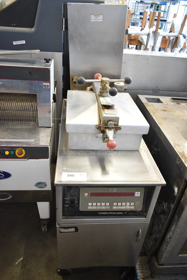 Henny Penny 500 Computron 8000 Stainless Steel Commercial Electric Powered Pressure Fryer w/ Filtration System on Commercial Casters. 480 Volts, 3 Phase. - Image 1 of 6
