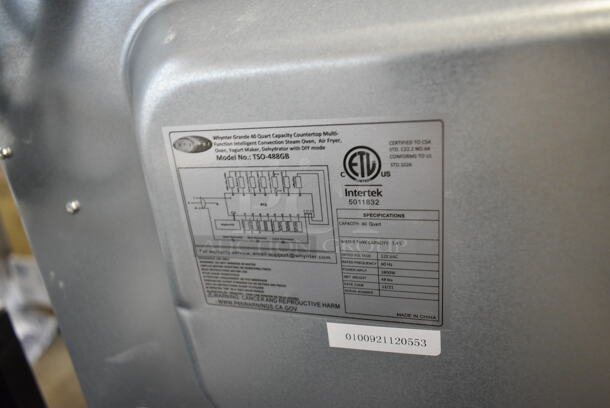 	BRAND NEW SCRATCH AND DENT! Whynter TSO-488GB Stainless Steel Commercial Countertop Multi-Function Intelligent Convection Steam Oven Air Fryer. 120 Volts, 1 Phase. Tested and Working! - Image 7 of 7