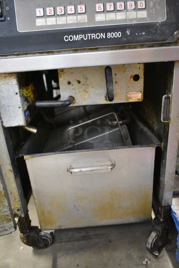 Henny Penny 500 Computron 8000 Stainless Steel Commercial Electric Powered Pressure Fryer w/ Filtration System on Commercial Casters. 480 Volts, 3 Phase. - Image 4 of 6
