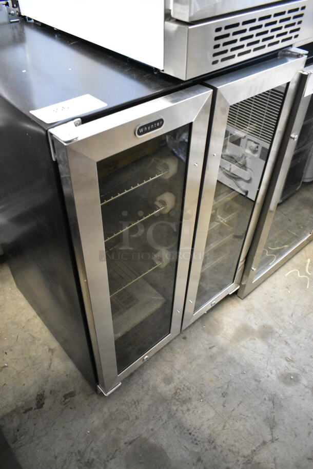 BRAND NEW SCRATCH AND DENT! Whynter BWB-2060FDS 24" Built-In French Door Dual Zone 20 Bottle Wine 60 Can Beverage Cooler Merchandiser. 115 Volts, 1 Phase. Tested and Working! - Image 3 of 7