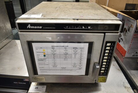 Amana RC30S2 Stainless Steel Commercial Countertop Microwave Oven. 208/230 Volts, 1 Phase. 