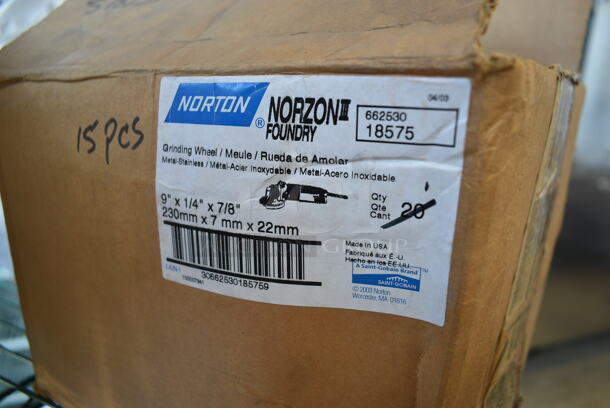 Box of 15 BRAND NEW! Norton 18575 Grinding Wheels - Image 3 of 3