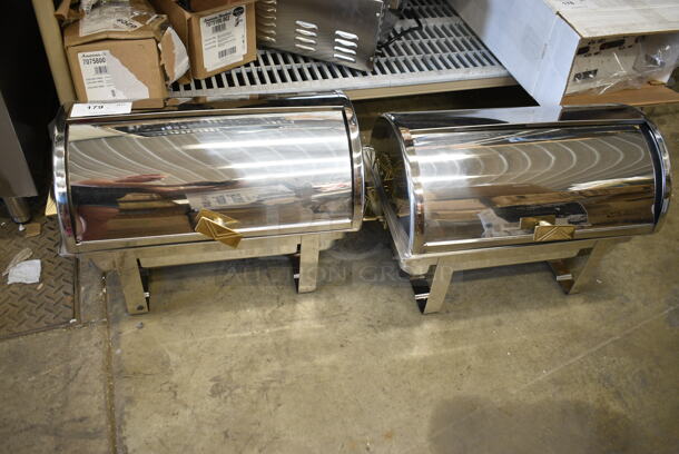2 BRAND NEW SCRATCH AND DENT! Choice 407COH4 Stainless Steel Countertop Chafer w/ Roll Top Lid. 2 Times Your Bid! - Image 2 of 8