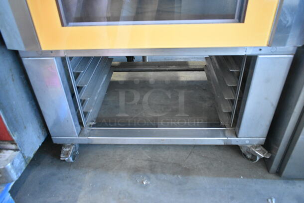 Wiesheu Stainless Steel Commercial Double Deck Convection Oven on Pan Rack w/ Commercial Casters. 208-240 Volts, 3 Phase.  - Image 4 of 8