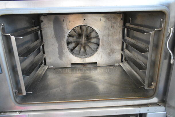 Wiesheu Stainless Steel Commercial Double Deck Convection Oven on Pan Rack w/ Commercial Casters. 208-240 Volts, 3 Phase.  - Image 5 of 8