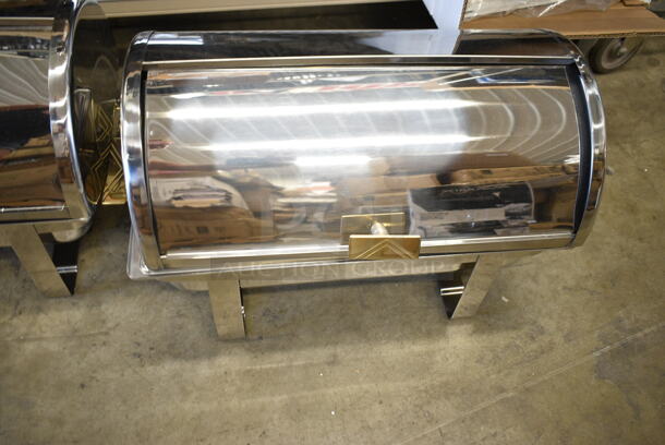 2 BRAND NEW SCRATCH AND DENT! Choice 407COH4 Stainless Steel Countertop Chafer w/ Roll Top Lid. 2 Times Your Bid! - Image 4 of 8