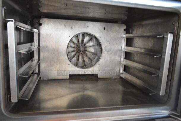 Wiesheu Stainless Steel Commercial Double Deck Convection Oven on Pan Rack w/ Commercial Casters. 208-240 Volts, 3 Phase.  - Image 6 of 8
