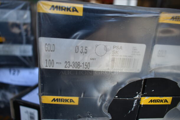 12 Boxes of 100 BRAND NEW! Mirka 23-308-150  3-1/2 in. 150G PSA Disc. 12 Times Your Bid! - Image 3 of 3