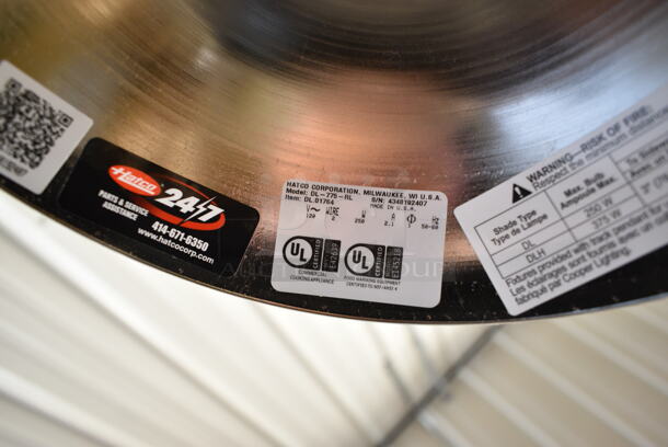 3 BRAND NEW SCRATCH AND DENT! Hatco DL-775-RL Standard Retractable Cord Ceiling Mount Heat Lamp with Bright Nickel Finish. 3 Times Your Bid! - Image 3 of 4
