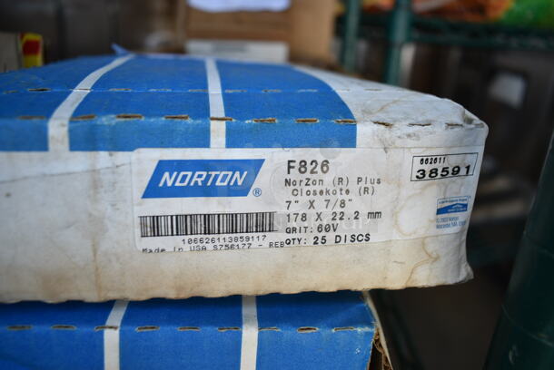 3 Boxes of 25 BRAND NEW! Norton F826 ZA Coarse Grit Fiber Disc. 3 Times Your Bid! - Image 4 of 4