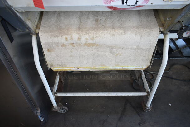 FBM Metal Commercial Floor Style Bread Loaf Slicer on Commercial Casters. Cannot Test Due To Cut Power Cord - Image 3 of 8