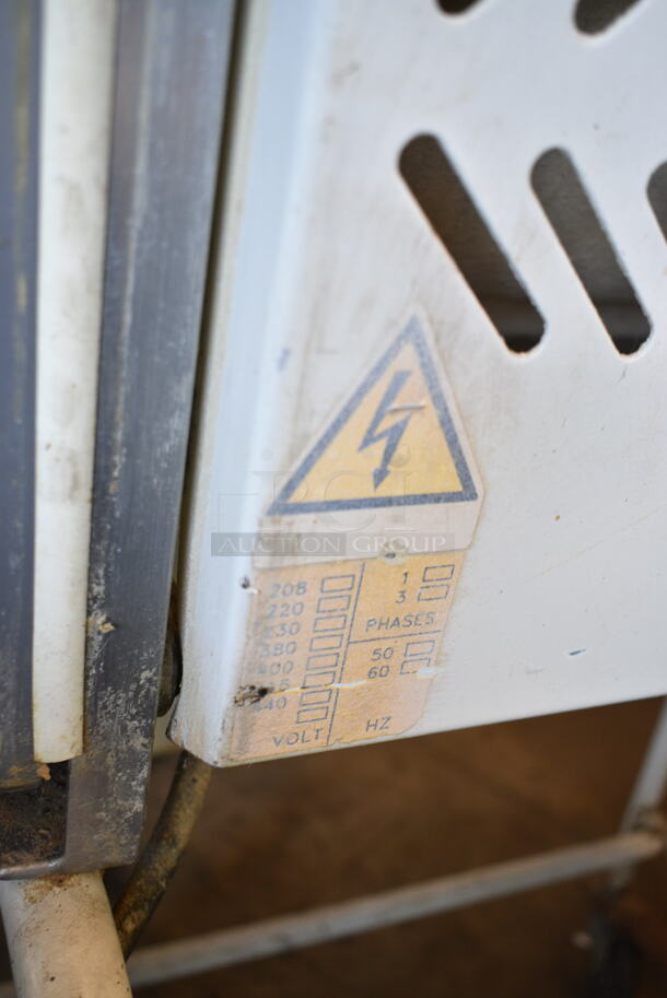 FBM Metal Commercial Floor Style Bread Loaf Slicer on Commercial Casters. Cannot Test Due To Cut Power Cord - Image 6 of 8