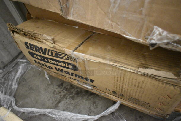 PALLET LOT of 28 BRAND NEW Boxes Including 43258300 Choice 15" x 17" Red 2-Ply Customizable Paper Dinner Napkin - 1000/Case, 127RD16BULK Choice 16 oz. Customizable Microwavable Translucent Round Deli Container - 500/Case, 760VP85 Carnival King 85 oz. Popcorn Bucket - 150/Case, Dart SafeSeal 24 oz. Plastic Tamper-Resistant, Tamper-Evident Bowl with Dome Lid - 150/Case, 2 Box 129MCR24B Choice 24 oz. Black Round Microwavable Heavy Weight Container with Lid 7 1/4" - 150/Case,  966UPWIDEB OneUp by Choice White 2-Ply Wide Interfold 6 1/2" x 8 1/2" Dispenser Napkin - 6000/Case, 500TO963 Choice 9" x 6" x 3" Microwaveable 1-Compartment Black / Clear Plastic Hinged Container - 100/Case, 2 Box 12" Corrugated Circles, ServIt 423SWID48 48" Strip Warmer, Coffee Stirrers. 28 Times Your Bid! - Image 11 of 12