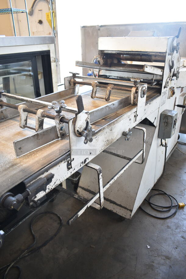 Acme S-4 Metal Commercial Floor Style Dough Sheeter w/ Dough Divider. Sheeter: 115 Volts, 1 Phase. Divider: 250 Volts.  - Image 3 of 11