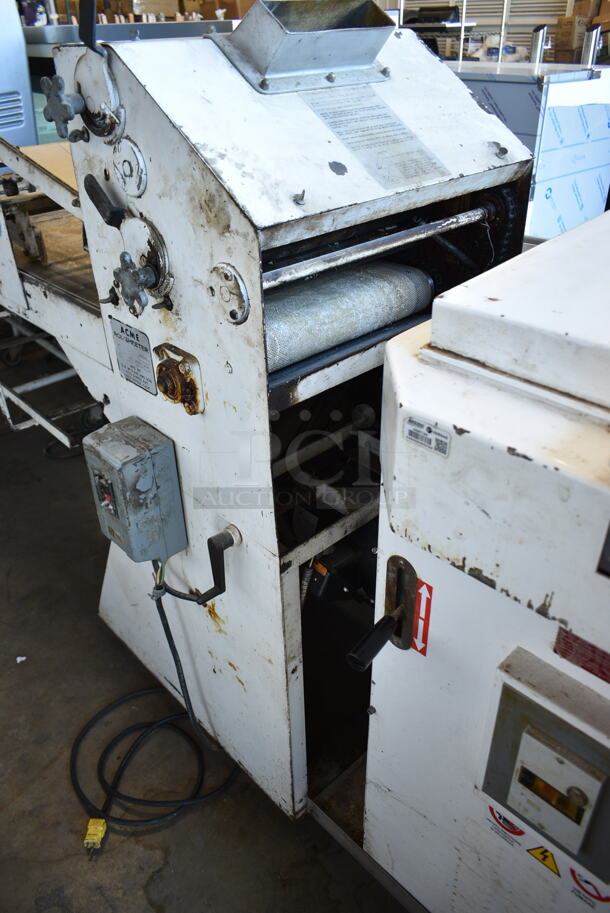 Acme S-4 Metal Commercial Floor Style Dough Sheeter w/ Dough Divider. Sheeter: 115 Volts, 1 Phase. Divider: 250 Volts.  - Image 7 of 11