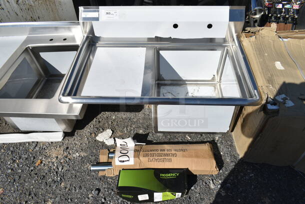 BRAND NEW SCRATCH AND DENT! Steelton 522CS11818L Stainless Steel Commercial Single Bay Sink w/ Left Side Drain Board. Bay 17.5x17.5x12.  - Image 2 of 8