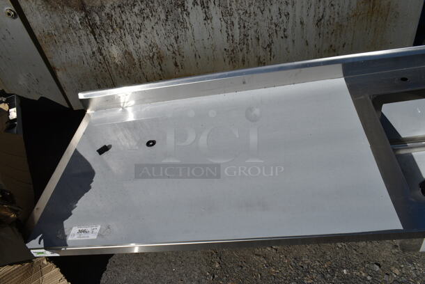 BRAND NEW SCRATCH AND DENT! Regency 600ST3072R Stainless Steel Commercial 30" x 72" 16 Gauge Stainless Steel Work Table with Sink. No Under Shelf or Legs. Bay 15.5x20x15 - Image 5 of 6