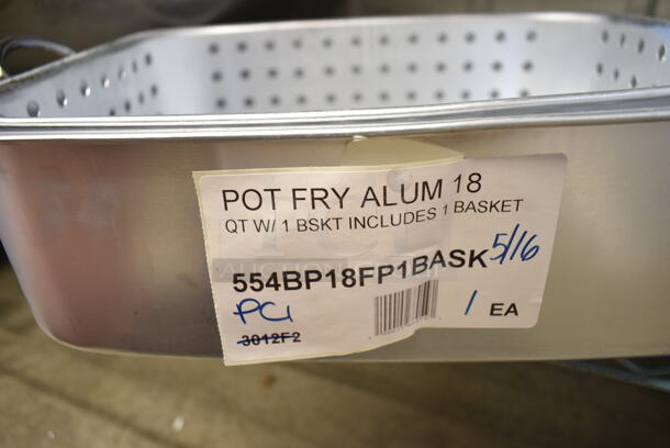 BRAND NEW SCRATCH AND DENT! Lot of 9 Various Items Including Town 34724 24" Hand Hammered Cantonese Wok, 554BP18FP1BASK Backyard Pro 18 Qt. Aluminum Fry Pot with 1 Fry Basket for Select Outdoor Ranges, Two 40716QTALMHB Choice 16 Qt. Aluminum Colander with Base and Handles, Baking Pans. - Image 6 of 9