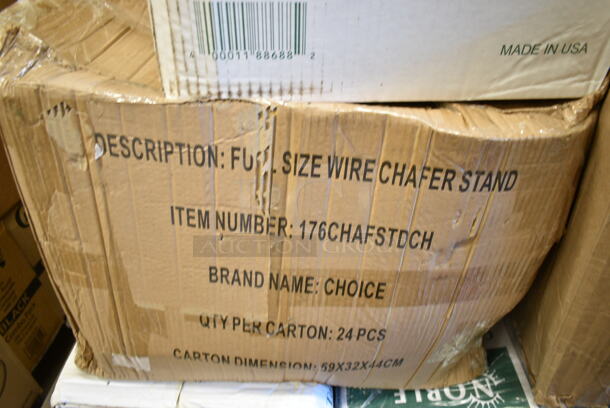 PALLET LOT of 32 BRAND NEW Boxes Including 129MCS28B Choice 28 oz. Black Rectangular Microwavable Heavy Weight Container with Lid 8 3/4" x 6 1/4" x 1 3/4" - 150/Case, 500CC32P Choice Clear PET Plastic Cold Cup - 32 oz. - 500/Case, 2 Box 966TALLFLDB Choice White Tall-Fold 6" x 13" Dispenser Napkin - 8000/Case, 394365XL Noble Products Powder-Free Disposable Clear Vinyl Gloves for Foodservice - Extra Large - 1000/Case, 500TO883C3 Choice 8" x 8" x 3" Microwaveable 3-Compartment Black / Clear Plastic Hinged Container - 100/Case, 176CHAFSTDCH Choice Chrome Wire Chafer Stand for Full Size Disposable Pans, Choice Prep CHEESECMB 3/4" and 3/8" Cheese Slicer, 130BKFSNH Visions Heavy Weight Black Wrapped Plastic Cutlery Pack with Napkin. 32 Times Your Bid! - Image 9 of 12