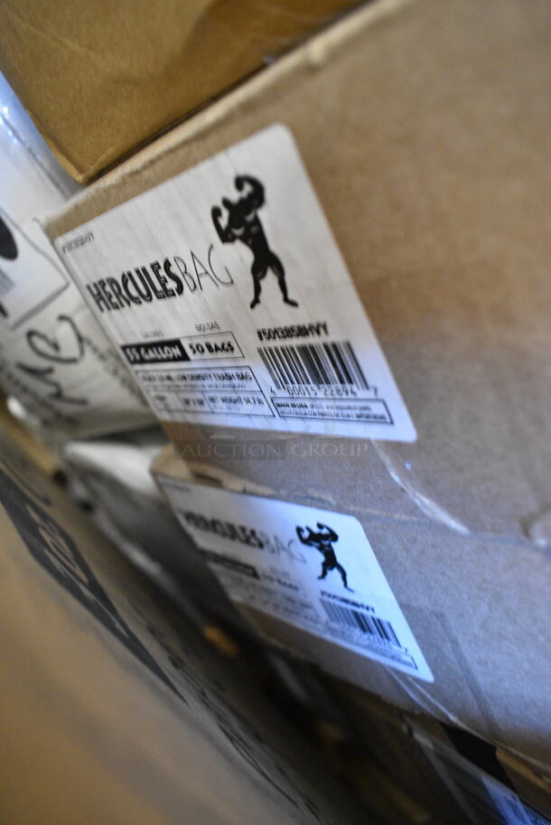 PALLET LOT of 32 BRAND NEW Boxes Including Solo Ultra Clear™ TP20 20 oz. Customizable Clear PET Plastic Cold Cup - 600/Case, 2 Box 5013858HVY Lavex Hercules 55 Gallon 2 Mil 38" x 58" Low Density Heavy-Duty Black Can Liner / Trash Bag - 50/Case, 612P509S Choice 9" Clear Round Plastic Dome Lid - 500/Case, 2 Box 760PCC03W Choice 3 oz. White Poly Paper Cold Cup - 5000/Case, 176BWSSHNR20 Choice 20 oz. SAN Plastic Schooner - 12/Case, 651CPDINCBK KleanTake by ServSense In-Counter 8 - 44 oz. Cup Dispenser with 5 Gasket Sizes - 23 1/8" Long, 500CC12 Choice 12 oz. Clear PET Plastic Cold Cup with Dome Lid with No Hole, 346WKFSNSPM White Medium Weight Wrapped Plastic Cutlery Pack, Creative Converting 50134B 10" Black Velvet Paper Plate - 240/Case, 303BLK575 Acopa Izumi 5 3/4" Matte Black Melamine Asian Soup Spoon - 24/Pack, Scotsman KHOLDER Stainless Steel Scoop Holder, Pre Rolled Cutlery Sets, 394365M Noble Products Powder-Free Disposable Clear Vinyl Gloves for Foodservice - Medium - 1000/Case, 966UPWIDEKFT-500 OneUp by Choice Kraft 2-Ply Wide Interfold 6 1/2" x 8 1/2" Dispenser Napkin - 6000/Case. 32 Times Your Bid! - Image 3 of 12