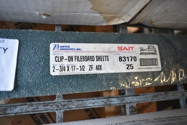 Bundle of 25 BRAND NEW! United Abrasives SAIT 83170 Clip On Fileboard Sheets.  - Image 3 of 3