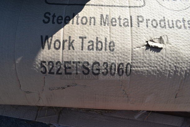 BRAND NEW SCRATCH AND DENT! Steelton 522ETSG3060 30" x 60" 18 Gauge 430 Stainless Steel Work Table with Undershelf.  - Image 2 of 2