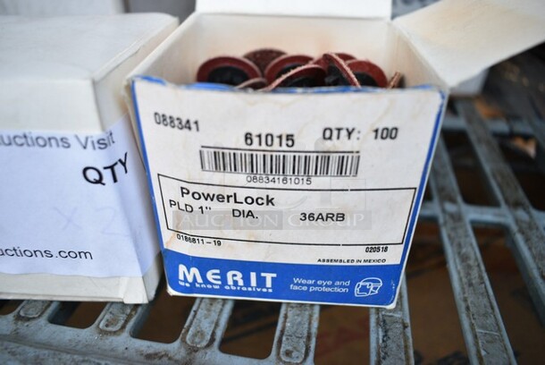 2 Boxes of 100 BRAND NEW! Merit 61015 PowerLock Discs. 2 Times Your Bid! - Image 3 of 3