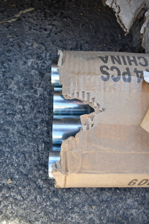 Box of 4 BRAND NEW SCRATCH AND DENT! Regency 600LEGALV451 17 3/4" Galvanized Steel Leg for Equipment Stands and Mixer Tables - 5" Casters Required - Image 2 of 3