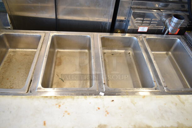 Eagle Stainless Steel Commercial Floor Style Electric Powered 4 Bay Steam Table w/ Under Shelf. 208 Volts, 1 Phase.  - Image 3 of 5