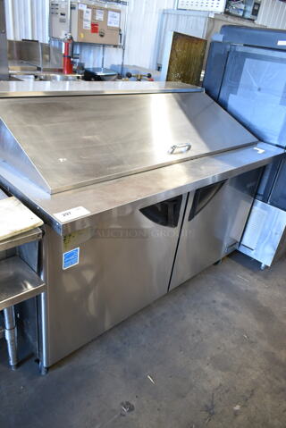 Turbo Air TST-60SD-24 Stainless Steel Commercial Sandwich Salad Prep Table Bain Marie Mega Top on Commercial Casters. 115 Volts, 1 Phase. Tested and Powers On But Does Not Get Cold