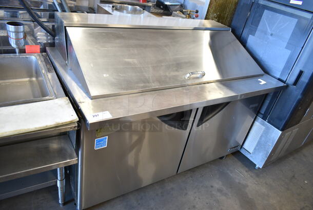 Turbo Air TST-60SD-24 Stainless Steel Commercial Sandwich Salad Prep Table Bain Marie Mega Top on Commercial Casters. 115 Volts, 1 Phase. Tested and Powers On But Does Not Get Cold - Image 2 of 6