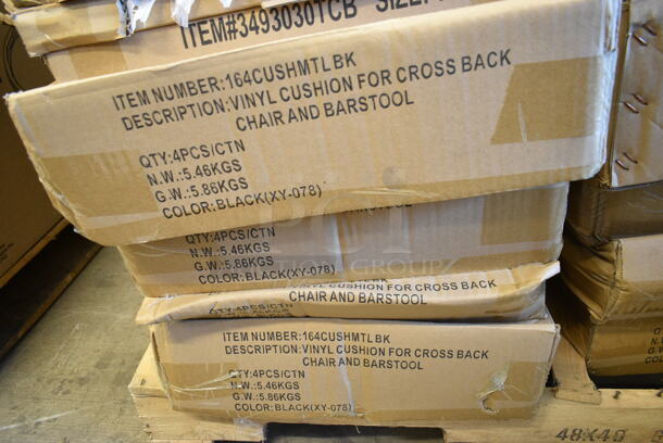 PALLET LOT of 33 BRAND NEW Boxes Including 6 Box 164CUSHMTLBK Lancaster Table & Seating 2 1/2" Black Vinyl Padded Seat for Metal Frame Seating, 7 3493030TCB Lancaster Table & Seating 30" x 30" Laminated Square Table Top Reversible Cherry / Black, 164TB2222 Lancaster Table & Seating 22" x 22" Cross Cast Iron Table Base Plate,  3 Box 164CUSHMTLWN Lancaster Table & Seating Walnut Wood Seat for Metal Frame Seating, 2 Box 164TCOLROD25 Lancaster Table & Seating 25 3/16" Standard Height Table Base Column and Rod, Lavex Lever Activated Towel Dispenser, 3 Box 3493048TCB Lancaster Table &amp; Seating 30" x 48" Laminated Rectangular Table Top Reversible Cherry / Black, 2 Box 164TS1000 Lancaster Table & Seating 10" Cast Iron Table Base Spider, Regency 600DB35 3 1/2" Basket Drain with Strainer - 1 1/2" IPS. 33 Times Your Bid! - Image 2 of 12