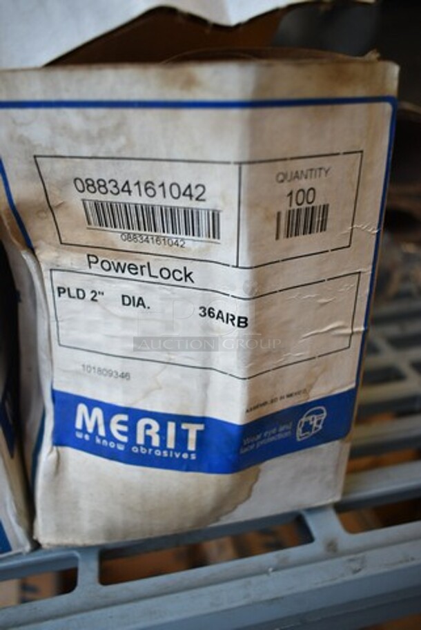 3 Boxes of 100 BRAND NEW! Merit 61050 PowerLock Discs. 3 Times Your Bid! - Image 4 of 6