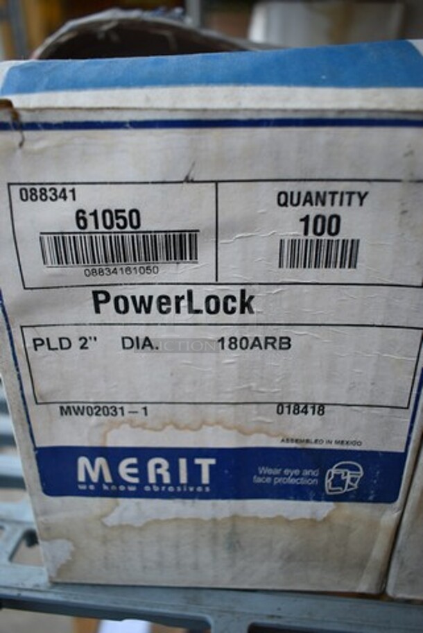 3 Boxes of 100 BRAND NEW! Merit 61050 PowerLock Discs. 3 Times Your Bid! - Image 6 of 6