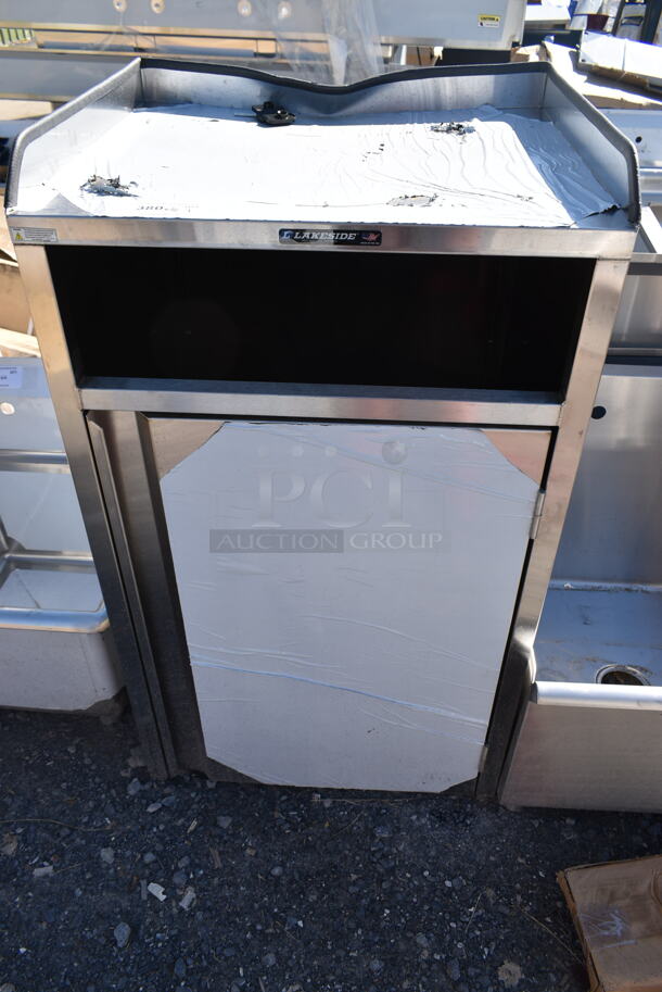 BRAND NEW SCRATCH AND DENT! Lakeside Stainless Steel Commercial Trash Can Shell.  - Image 2 of 5