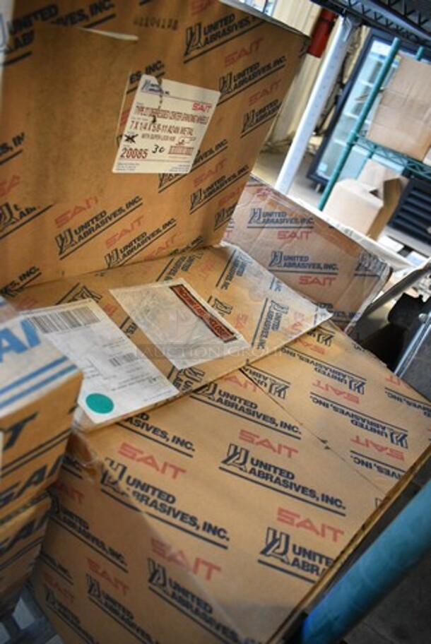 3 Boxes of 30 BRAND NEW! United Abrasives SAIT 20085 Depressed Center Grinding Wheel, 27, 7" Dia, 1/4" Thick, 5/8"-11 Arbor Hole Size, Aluminum Oxide. 3 Times Your Bid! - Image 3 of 4