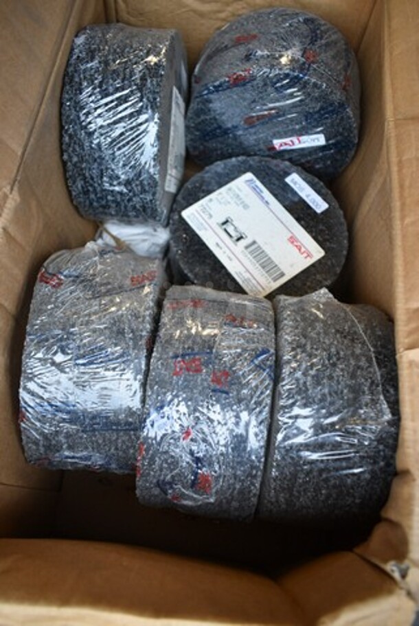 Box of 6 Packets of 5 BRAND NEW! United Abrasives SAIT 77275 6" x 1/2" x 1/2" Non-Woven Sait-Strip Arbor Hole Discs, 4,000 Max RPM, United Abrasives - Image 4 of 5