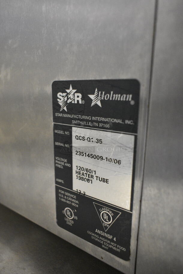 Star Holman QCS-Q1-35 Stainless Steel Commercial Countertop Conveyor Toaster Oven. 120 Volts, 1 Phase. Tested and Working! - Image 4 of 4